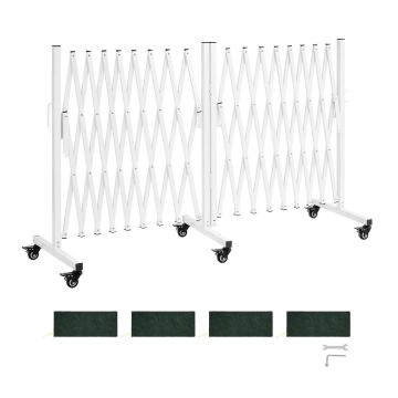 Double safety barrier VEVOR XSJ-S-0008, 0–180° rotatable, 620–5480 × 470 × 1020 mm