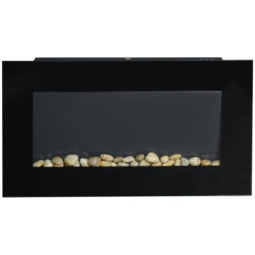 Kominek elektryczny Homcom 72,5x11,5x40cm., czarny