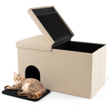 Cat litter box 90x50x50cm, beige