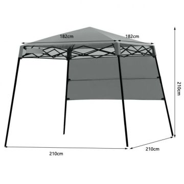 Altana 210x210x210cm, szaro-czarna