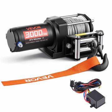 Wyciągarka elektryczna VEVOR 3000lb, 1360 kg, 12 V, 293 × 110 × 105 mm
