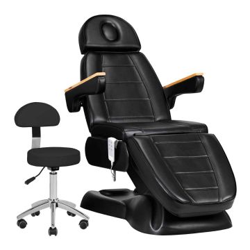Electric beauty chair Sillon Lux 273B, with stool AM-304, Black