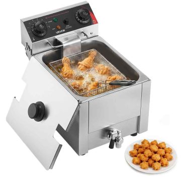 Electric deep fryer VEVOR SEF-101V, 6.8 l, 52.5 × 41 × 32 cm