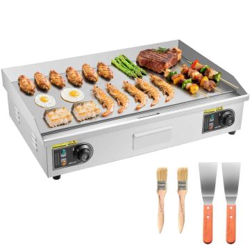 Electric frying pan VEVOR YS-730-EU, 2 spatulas and 2 brushes, 725 × 400 mm