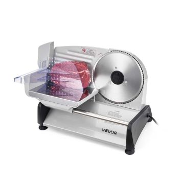 Elektryczna krajalnica do mięsa VEVOR SL-5242M23C, szara, 38,5 × 25,5 × 27,5 cm