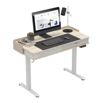 Biurko elektryczne Mark Adler Leader 8.0, regulowane na wysokość, białe