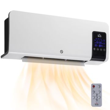 Grzejnik elektryczny ścienny, 1000/2000 W, biały, 54,5 × 12 × 21,5 cm