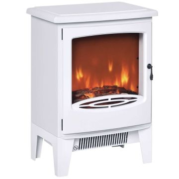 Kominek elektryczny Homcom 39x26x54,8cm., biały