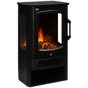 Kominek elektryczny Homcom 44,5x32x74cm., czarny