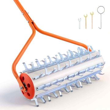 Wał do chwastów jeziornych VEVOR DBS-12ft, 9 zębów, 3 uchwyty, 3800 × 681 × 286 mm
