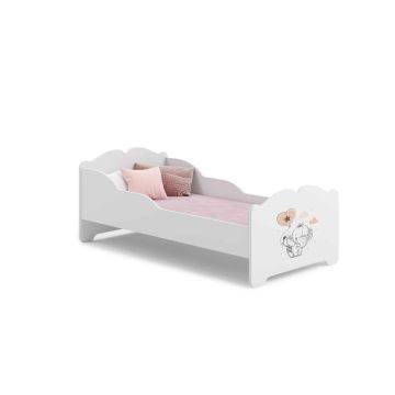 Детская кроватка Анна с матрасом 144 см x 75 см x 63 см, слон