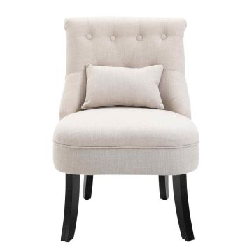 Fotel Homcom 52,5x69x77cm, kremowy/czarny