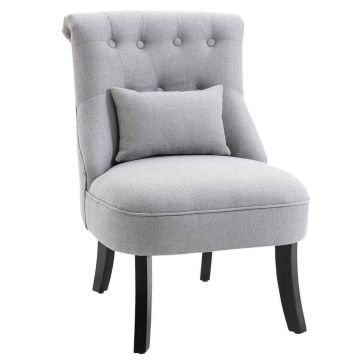 Fotel Homcom 52,5x69x77cm, szary/czarny