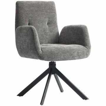 Fotel Homcom 60x61x88cm, szary/czarny