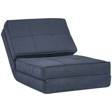 Fotel Homcom 61x73x58cm., ciemnoniebieski
