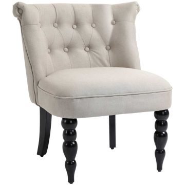 Fotel Homcom 67x67x78cm, beżowo-czarny
