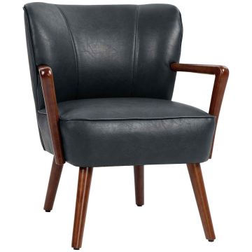 Fotel Homcom 67x77x80cm, czarno-brązowy