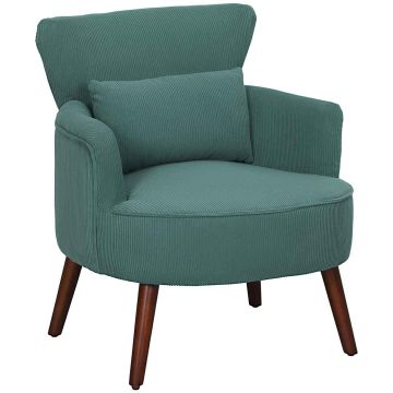 Fotel Homcom 69x69,5x78cm, zielony/brązowy