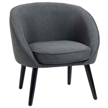Fotel Homcom 71x65x75cm, ciemnoszary/czarny