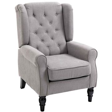 Fotel Homcom 74x86x102cm, szary/czarny