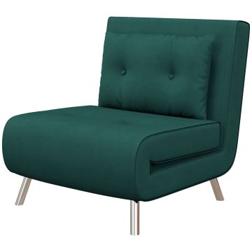 Fotel-łóżko Homcom 77x88x83cm., ciemnozielony