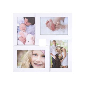 Collage for 4 photos, white