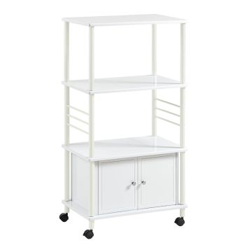 Kitchen cabinet 60x40x114cm., white/silver color
