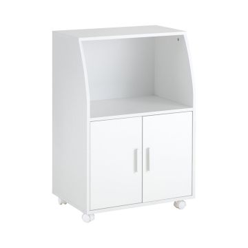 Kitchen cabinet 55x38x84cm., white/silver color