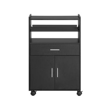 Kitchen cabinet 59x40x92cm., black/silver color