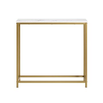 Konsola 80x30x75cm, złoto/biała