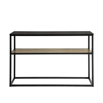 Konsola 110x30x70cm, czarno-brązowa