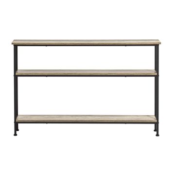 Konsola 120x20x77cm, jasnobrązowa/czarna