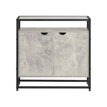 Komoda 81x35x78cm, szaro-czarna