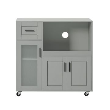 Kitchen cabinet 89x40x89cm., gray/black