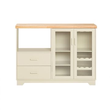 Kitchen cabinet 120x40x90cm., cream/light brown color