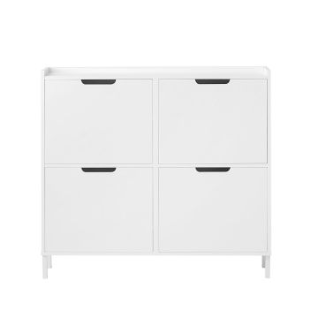 Szafka na buty 100x19x91cm, biała