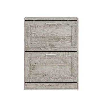 Szafka na buty 60x23x79cm, kolor szaro-srebrny