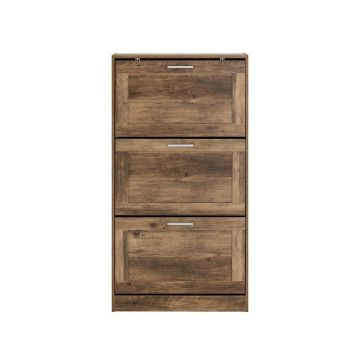 Szafka na buty 60x23x115cm, kolor brązowo-srebrny