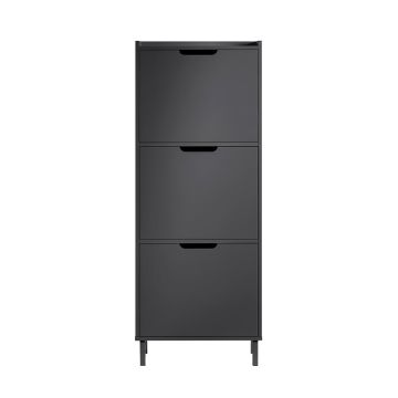Szafka na buty 50x19x129cm., czarna
