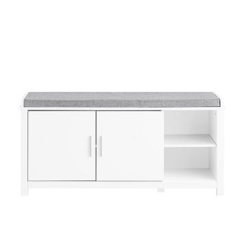 Szafka na buty 105x35x51cm, biało-szara