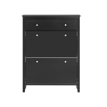 Szafka na buty 80x25x108cm, kolor czarno-srebrny