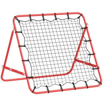 Soccer ball rebound wall Homcom 96x80x96cm., red/black