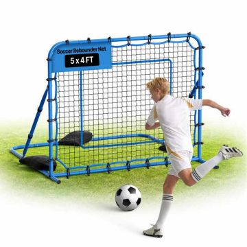 Soccer ball rebound net VEVOR DKS-54b, Adjustable angle, 157 × 122 × 142 cm