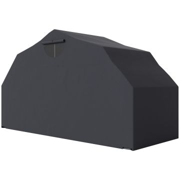 Гараж Outsunny 345x135x191 см, черного цвета