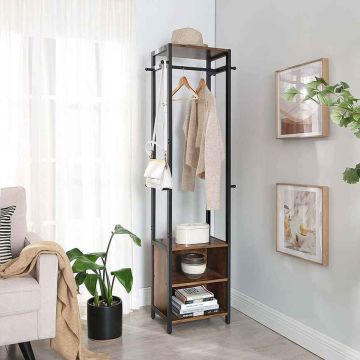 Clothes rack with open shelves LCR82BX