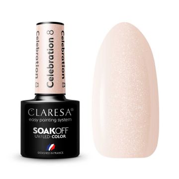 Gel nail polish CLARESA CELEBRATION 8, Sand