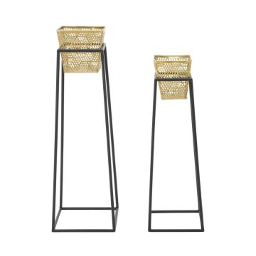 Stojaki na kwiaty, 2 szt., 23 × 70 × 23 cm i 20 × 60 × 20 cm