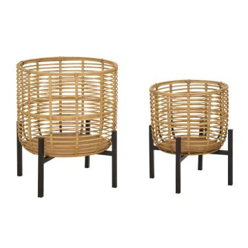 Stojaki na kwiaty, 2 szt., Ø 41 × 47 cm i Ø 33 × 39 cm