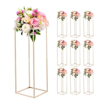 Flower stands VEVOR LJL-8018, 10 pcs, Gold color, 28 × 80 × 28 cm