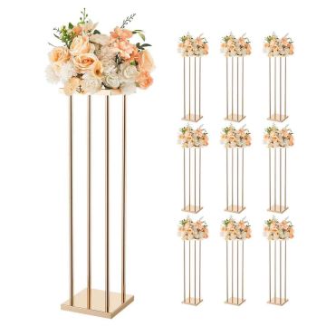 Flower stands VEVOR LJL-8022, 10 pcs, Gold, 20 × 20 × 80 cm